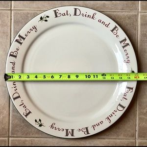 16” holiday heavy round serving platter